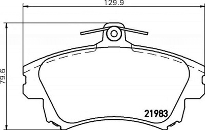 HELLA PAGID 8db355017041 -  Комплект тормозных колодок, дисковый тормоз